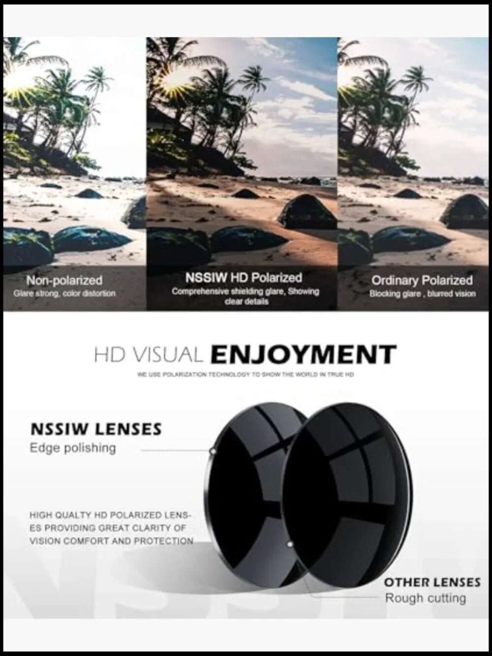 Polarized Sunglasses with UV400 Protection for Driving Fishing Golf